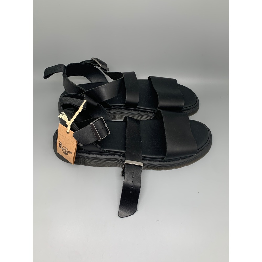 Dr. Martens Gryphon Black Leather Gladiator Sandals Men's Sz 14 NWT
